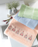 Toalha de Rosto para Bordar Karsten Passa Fitas Rosa Quartzo