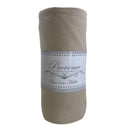 Lençol com Elástico Malha Bege - Queen