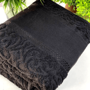 Toalha de Banho para Bordar Karsten Melina Preta