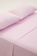 Jogo de Cama Toque Aveludado Basicasa Listra Rosa - Solteiro