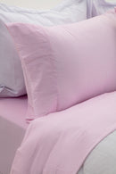 Jogo de Cama Toque Aveludado Basicasa Listra Rosa - Queen