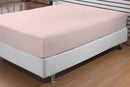 Lençol com Elástico 180 fios Basicasa Rosa - Queen